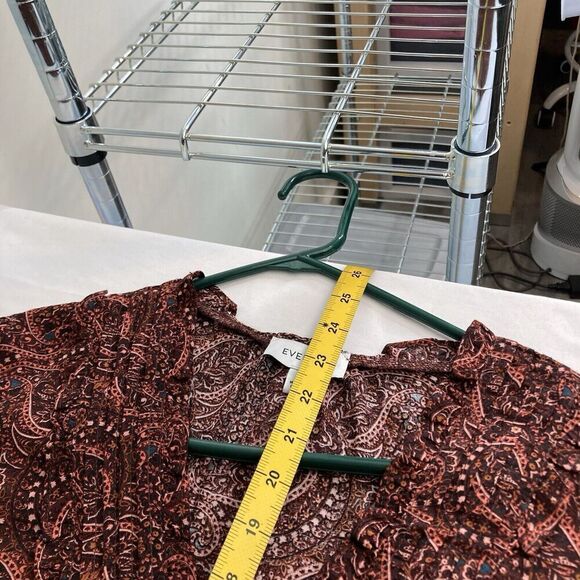 Evereve‎ Women's Adan Paisley Blouse Size L Boho Coquette Academia All Purpose - Picture 3 of 10